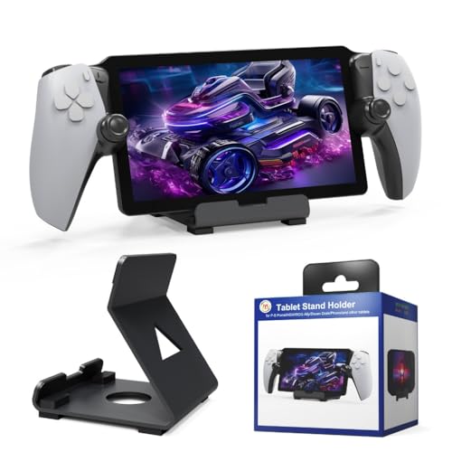 Portable Desktop Stand Compatible with PS5 Portal/Steam Deck/ROG/Switch/Cell Phone Accessories (Black)