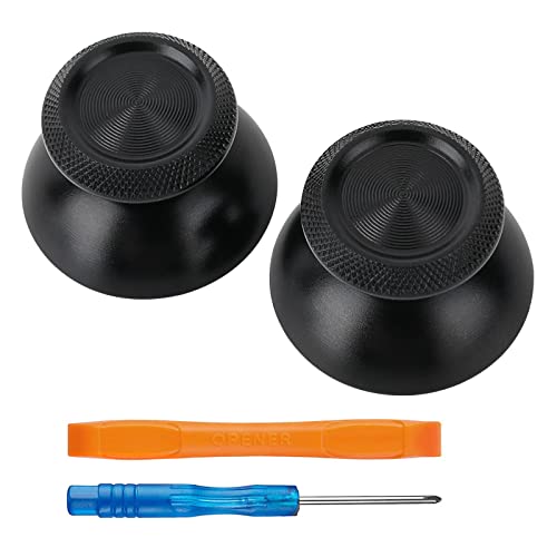 TOMSIN Metal Thumbsticks Replacement Kit for PS5 Controller – Aluminum Joysticks Accessories Compatible with Dualsense Controller (Black)