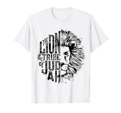 Lion of Tribe of Judah Religious Graphic Christian Worship T-Shirt