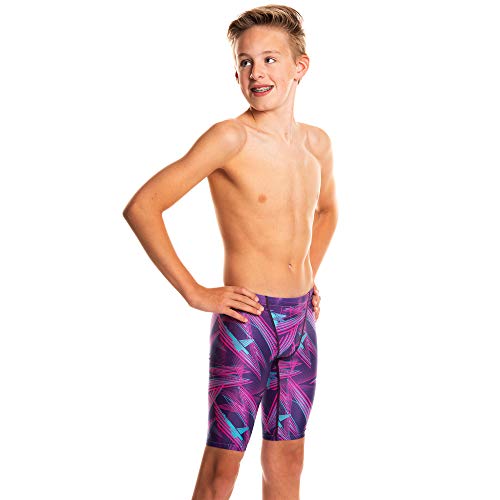 Flow Funky Jammers for Boys - Swim Jammer Swimsuit for Practice and Competition Swimming in Size 21 to 32 (Laser Tag 26)