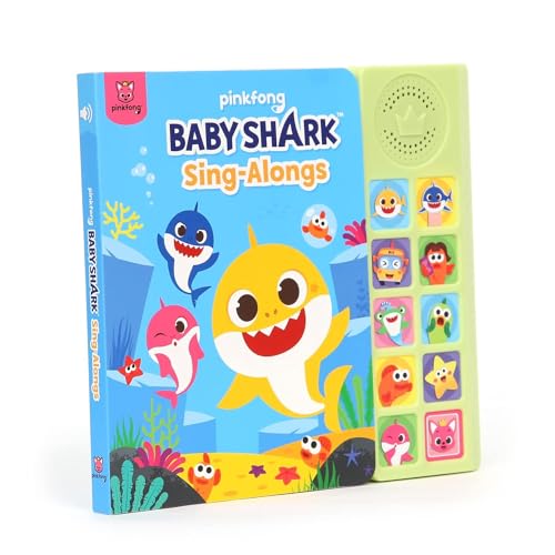 Baby Shark Sing-Alongs 10 Button Sound Book | Baby Shark Toys | Learning & Education Toys | Interactive Baby Books for Toddlers 1-3 | Gifts for Boys & Girls