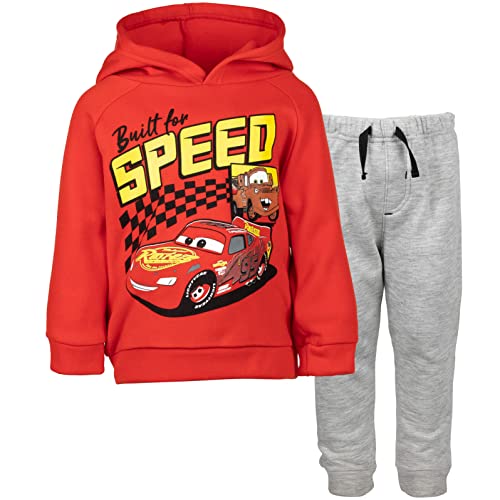 Disney Pixar Cars Lightning McQueen Mater Toddler Boys Fleece Hoodie & Pants Set 3T