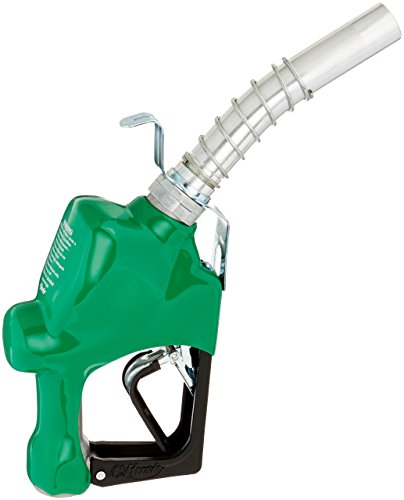 Husky 045710N-16 New 1GS Heavy Duty Diesel Nozzle with 3-Notch Hold Open Clip, Full Grip Guard, BP Green Hand Guard and Hanging Hook, Made in USA