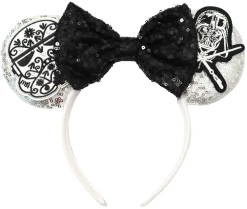 CLGIFT Ears, Black Mouse Ears, Darth Vader, Mickey Ears (Storm Trooper)