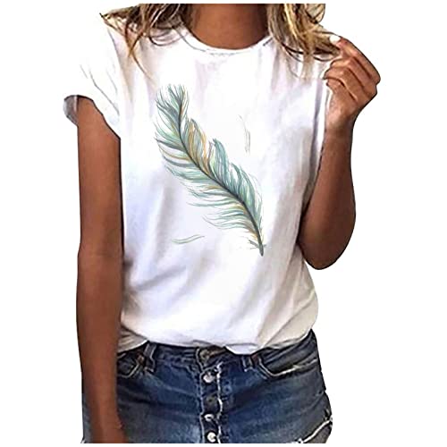 Womens Summer Tops Dressy Casual Cropped White Blouse for Women Dressy Sexy Tshirts Shirts Graphic Vintage 5X Summer Tops for Women 2023 and Tees Shirt Hawaiian Shirts Blue