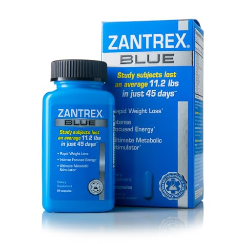 Zantrex Blue - Weight Loss Supplement Pills - Weight Loss Pills - Weightloss Pills - Dietary Supplements for Weight Loss - Lose Weight Supplement - Energy and Weight Loss Pills - 84 Count
