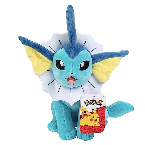 Pokémon Vaporeon 8' Plush - Officially Licensed - Quality & Soft Stuffed Animal Toy - Eevee Evolution - Great Gift for Kids, Boys, Girls
