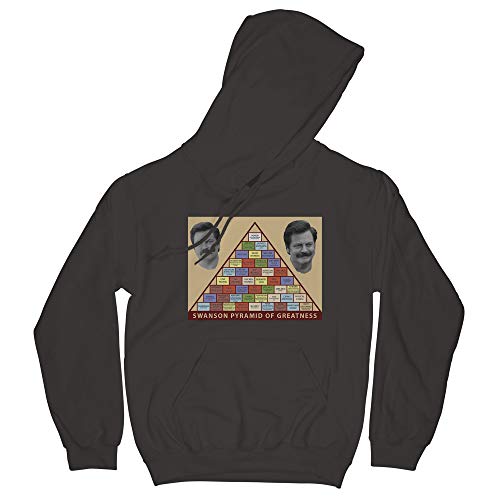 We Got Good Ron Swanson Pyramid of Greatness Hoodie Ron Swanson Hoodie Dark Chocolate