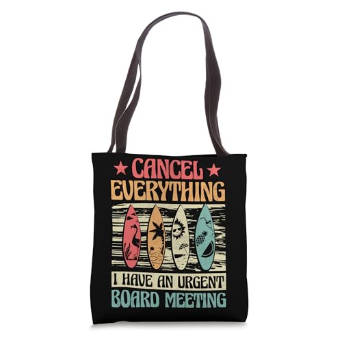 I Have An Urgent Board Meeting Skimming Funny Skimboarding Tote Bag
