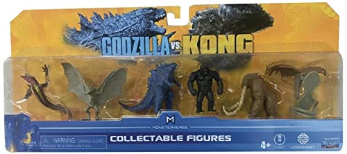 Godzilla PlayMates 2' GvK Minifigure Bundle Pack, Multicolor, 6 Piece Set