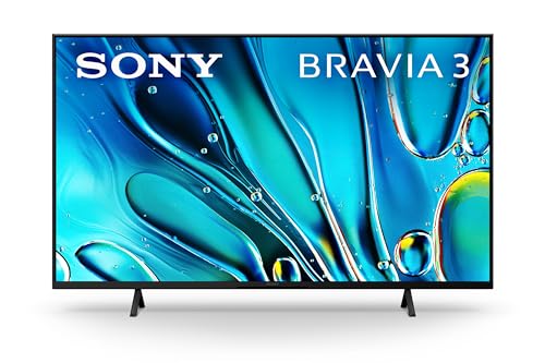 Sony 50 Inch 4K Ultra HD TV BRAVIA 3 LED Smart Google TV with Dolby Vision HDR and Exclusive Features for Playstation5 (K-50S30), 2024 Model