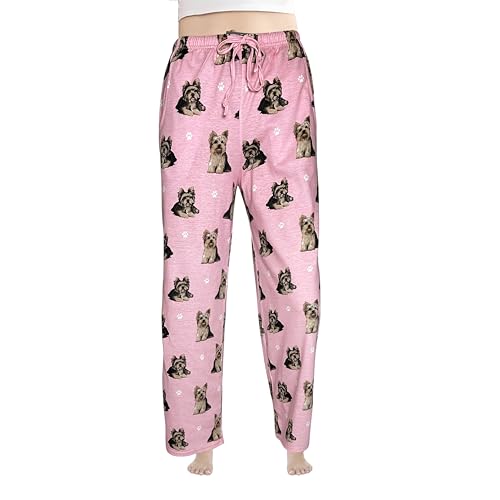 Yorkie Pajama Pants – Cotton Blend - All Season - Comfort Fit Lounge Pants for Women and Men – Yorkie Gifts