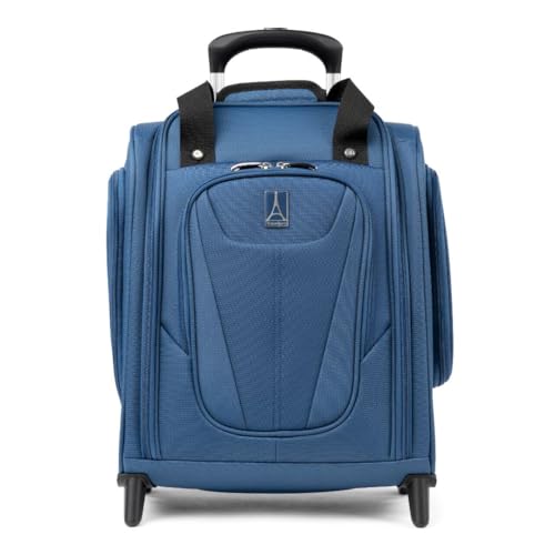 Travelpro Luggage Maxlite 5 Softside Lightweight Rolling Underseat Compact Carry on Upright 2 Wheel Bag, Men and Women, Ensign Blue, 15-Inch