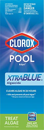 Clorox Pool&Spa XtraBlue Swimming Pool Algaecide, All-in-One Algae Killer, Non-Foaming, 40 Ounce (Pack of 1)