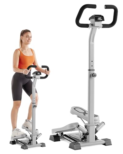 FLYBIRD Stepper with Handlebar, Stair Stepper for Exercises for Leg Workout, 330LB Weight Capacity, Super Quiet Space-Saving Home Cardio Machine Suitable Beginners/Seniors/Adults