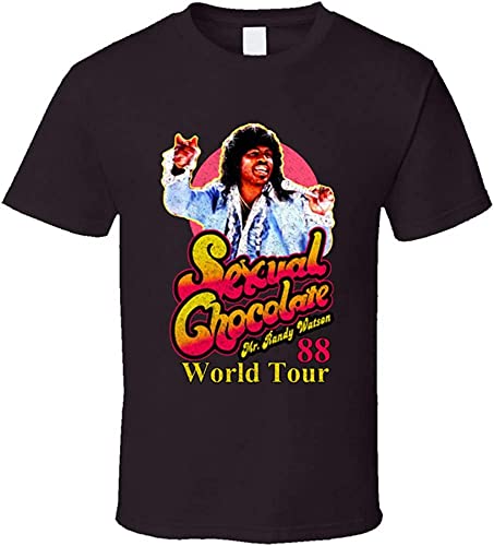 JFtees Qanipu Sexual Chocolate Wolrd Tour 88 Randy Watson T Shirt Dark Chocolate