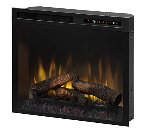 Dimplex 28 Inch Built-in Electric Fireplace - Multi-Fire XHD Firebox with Logs and Realistic Multi-Color Flames | Model: XHD28L