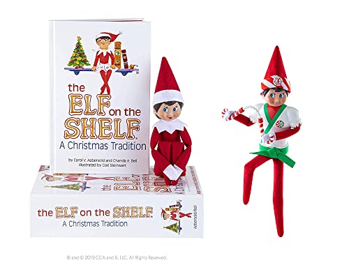 Elf On The Shelf Scout Girl (Blue Eyed Girl) with Karate Kicks Set Bundle