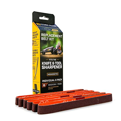Work Sharp Knife & Tool Sharpener P220 Coarse Grit Replacement Belt Kit WSSA0002704 Red