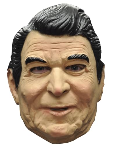 Disguise mens Reagan Vinyl costume masks, Tan/Black/White, Standard US