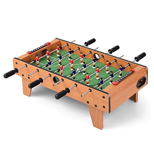Giantex 27' Foosball Table, Easily Assemble Wooden Soccer Game Table Top w/Footballs, Indoor Table Soccer Set for Arcades, Game Room, Bars, Parties, Family Night