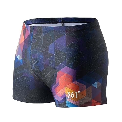 361° Boxer Swimsuit for Men and Boys Athletic Square Leg Jammer Swim Suits Chlorine Resistant Blue, M (Waist 27''-29'')…