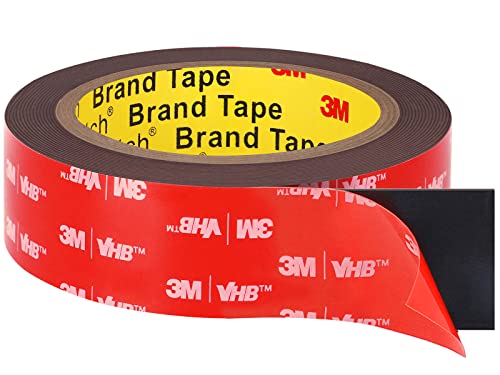 Double Sided Tape Heavy Duty, Mounting Tape, Waterproof Foam Tape, 16.4FT Length, 0.94 Inch Width for Car, LED Strip Lights, Home Decor, Office Decor, Made of 3M VHB Tape