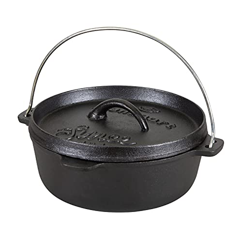Stansport 2 QT Pre-Seasoned Cast Iron Dutch Oven Flat Bottom (16019-20)