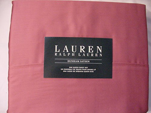 Lauren by Ralph Lauren Dunham Sateen 300 TC Red Slate Sheet Set, Queen Size