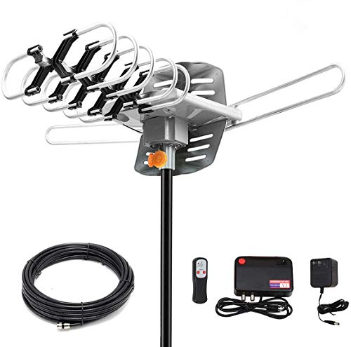 HDTV Digital Antenna -150 Miles Range / 360 Degree Rotation Wireless Remote - UHF/VHF/1080p/ 4K Ready(Without Pole). Upgraded 2024 Version
