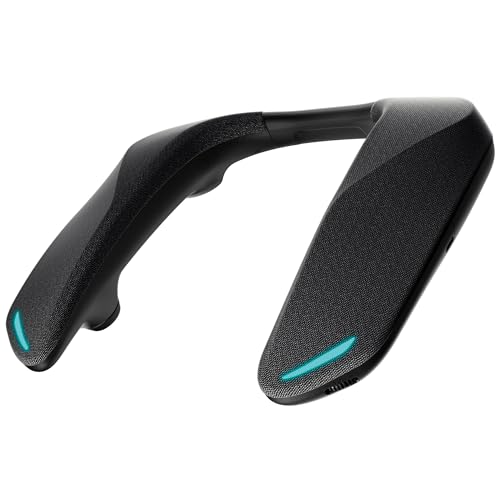 Panasonic SoundSlayer Wireless Wearable Speaker System for Gaming, Movies and Music, Lightweight Neck Speaker with Built-in Microphone and Immersive, Dimensional Sound - SC-GNW10 (Black)