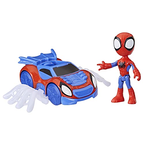 Spidey and His Amazing Friends Spidey Web Crawler Toy, 4-Inch Scale Spidey Action Figure and Vehicle Included, Marvel Preschool Super Hero Toys