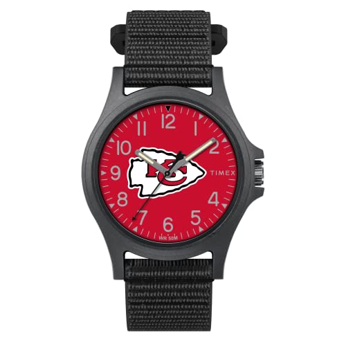 Timex Men's NFL Pride 40mm Watch – Kansas City Chiefs with Black FastWrap Strap