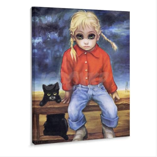 Artist Margaret Keane Big Eyes Art Painting Poster (4) Canvas Poster Wall Art Decor Living Room Bedroom Printed Picture Frame-style 12x16inch(30x40cm)