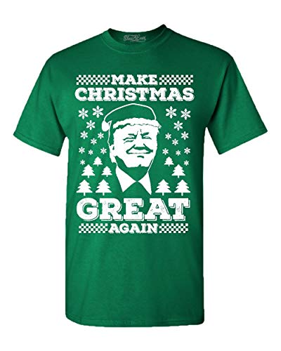 shop4ever Donald Trump Make Christmas Great Again Tee Funny Holiday Xmas T-Shirt Large Kelly0
