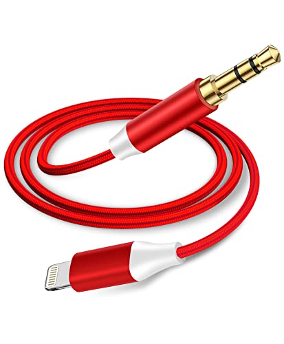 Wahbite Lightning to 3.5mm Audio Cable Compatible with iPhone 14/13/12/11/XR/XS/X/8/7/6 Plus/SE 2, iPad
