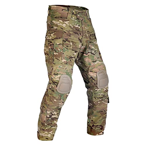 G3 Combat Pants with Knee Pads Tactical Military Trousers Hunting Multicam Pants for Men Rip-Stop Airsoft Gear (Multicamo, 30)