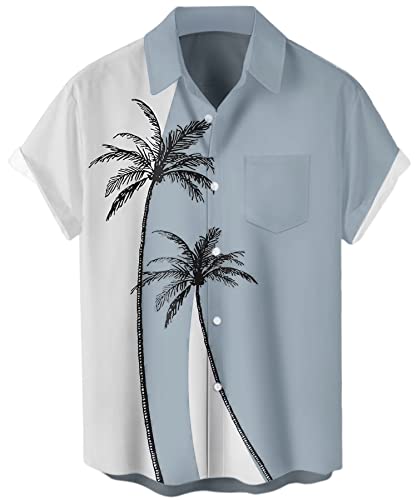 Hawaiian Shirt for Men Short Sleeve Button Down Shirts Casual Summer Beach Top Aloha Regular Fit Tourist Tops