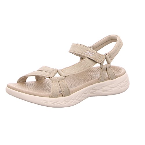 Skechers Performance Women's on-the-Go 600-Brilliancy Sport Sandal, natural, 9 M US