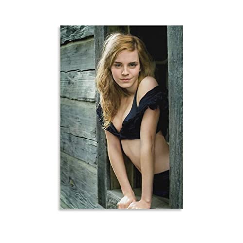 KUAMAN Emma Watson Poster Sexy Actress (27) Canvas Wall Art Poster Decorative Bedroom Modern Home Print Picture Artworks Posters 08x12inch(20x30cm)
