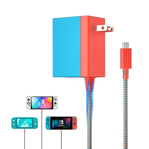 Switch Charger Power Cord MVIIOE for Nintendo Switch AC Adapter 15V 2.6A Switch Charger Cable 5FT Power Supply for Nintendo Switch,Switch Lite and Switch OLED