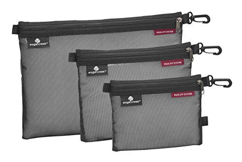 Eagle Creek Pack-It Original Suitcase Organizer Bags Set (3pcs) Made from Durable Water-Repellent Ripstop Fabric for Dry, Secure, Slim Packing, Black