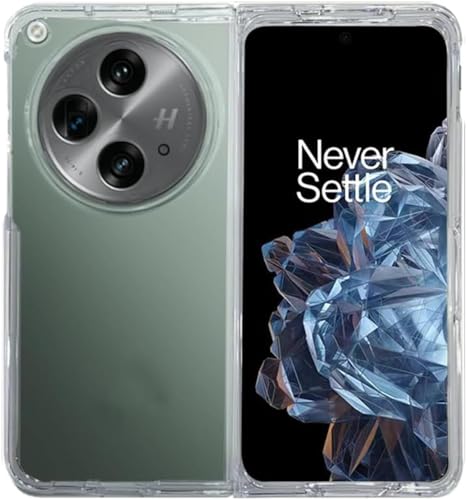 Yiushing for OnePlus Open Clear Case, Anti-Yellowing Slim Thin Crystal Transparent Protective Phone Cover, Slim Fit Thin Lightweight Hard PC Case (Clear)