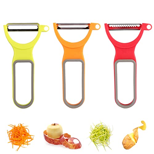 Otevy Mos 3 Pack Peelers Set for Serrated and Julienne Peeler Vegetable Peeler Potato Peeler
