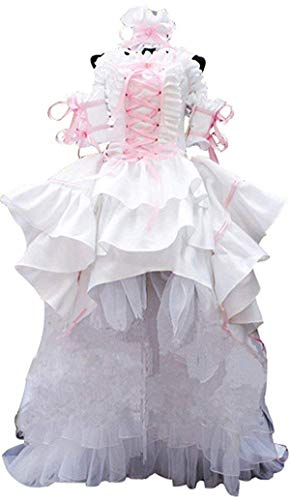Chobits Chobittsu Hiroin Persocom Chichii Dresses Halloween Cosplay Costume (Female XL) White