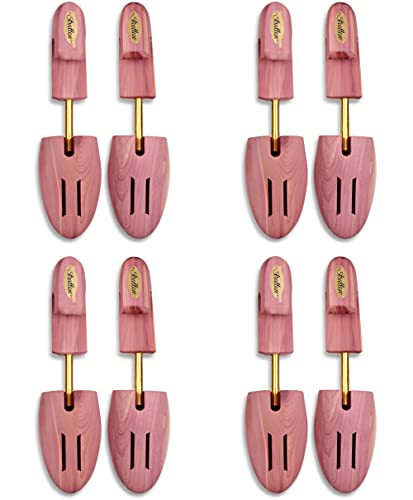 Stratton CEDAR SHOE TREE VALUE-PACK FOR MEN | GROWN IN USA | GREAT GIFT FOR MEN (Medium (Fits Shoe Sizes 9-10), 4 PACK)