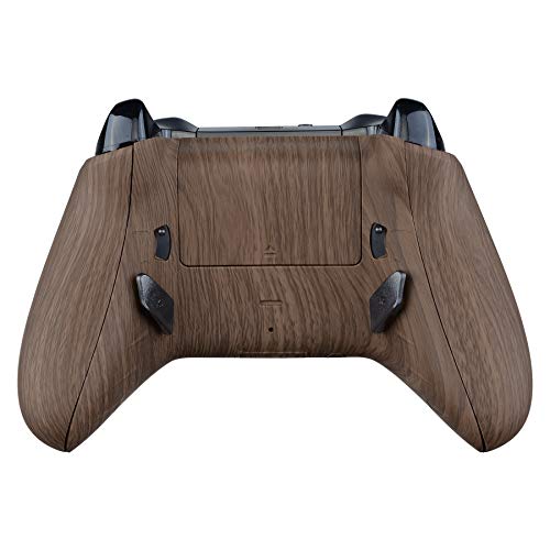 eXtremeRate Wood Grain Lofty Programable Remap & Trigger Stop Kit, Upgrade Boards & Redesigned Back Shell & Side Rails & Back Buttons & Trigger Lock for Xbox One S/X Controller Model 1708