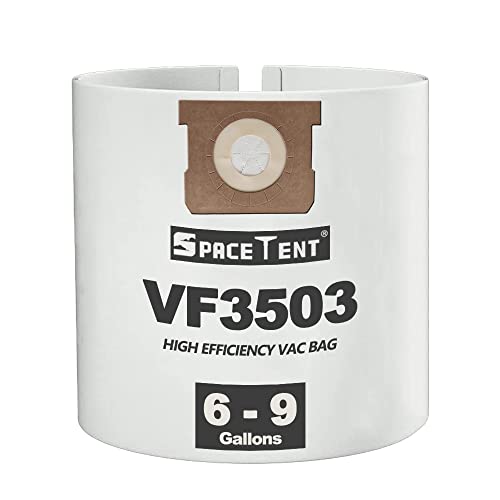SpaceTent 5 Pack VF3503 Size b Vacuum Bags for Ridgid 6 to 9 Gallon Wet/Dry Vacs.