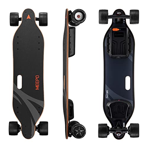 MEEPO V3S ER Electric Skateboard with Remote 20 Mlies Long Range, 29Mph Top Speed,Dual 540W High-Powered Motors, 105mm Dount Wheels for Begginers