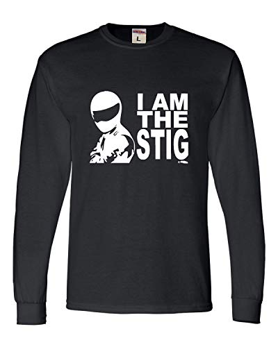 Go All Out Medium Black Adult I Am The Stig Long Sleeve Tee